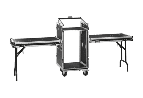 FLIGHT CASES DE STUDIO RADIO FM DOUBLE TABLE