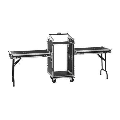 FLIGHT CASES DE STUDIO RADIO FM DOUBLE TABLE