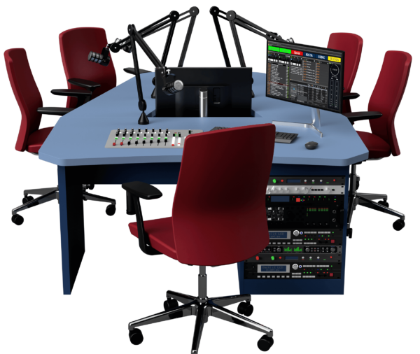Top Desk L Mobilier Studio Radio – Vidéo – 5 Personnes