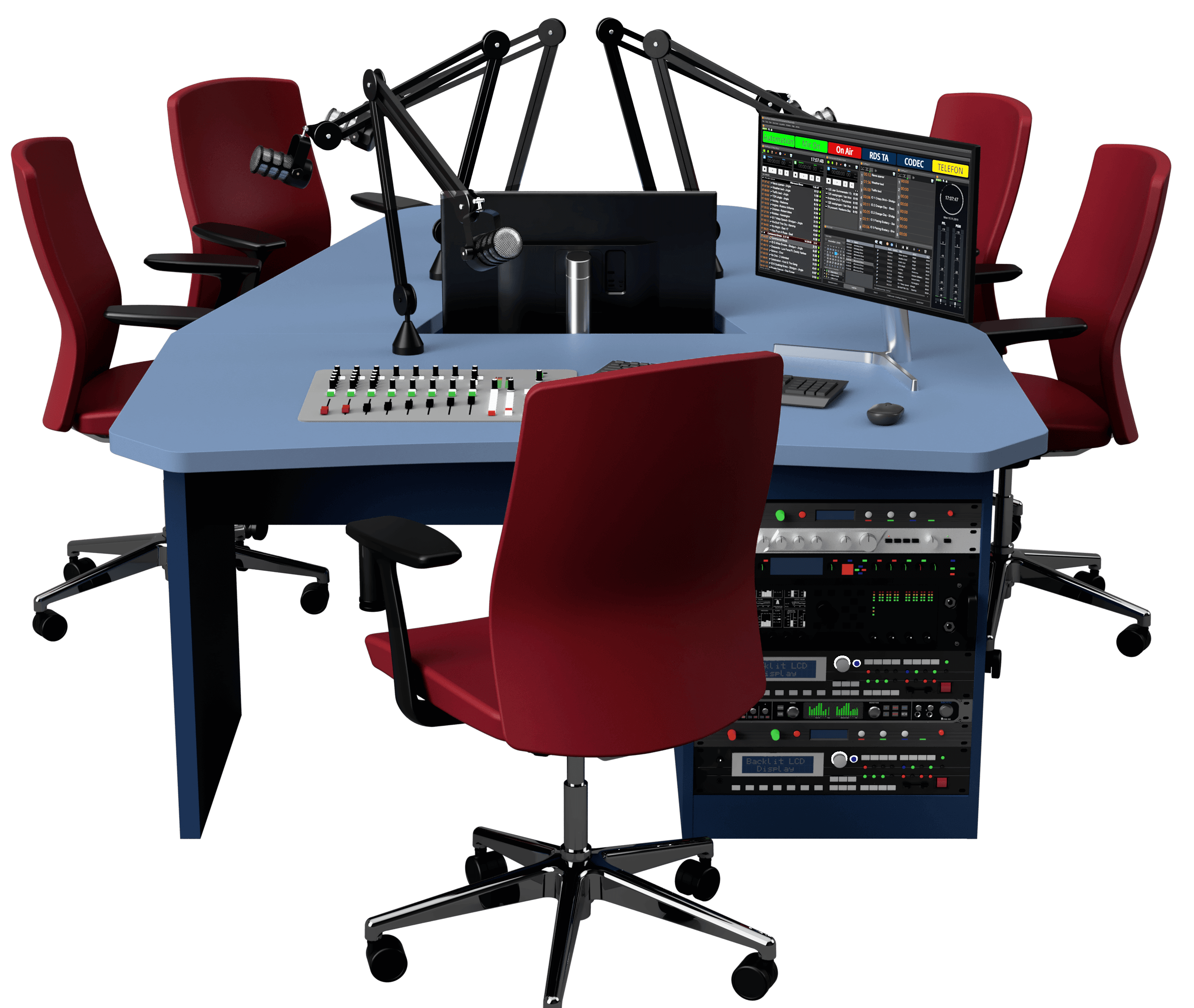 mobilier studio radio tv topdesk L